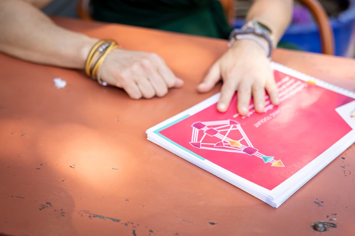 Human Design chart op tafel